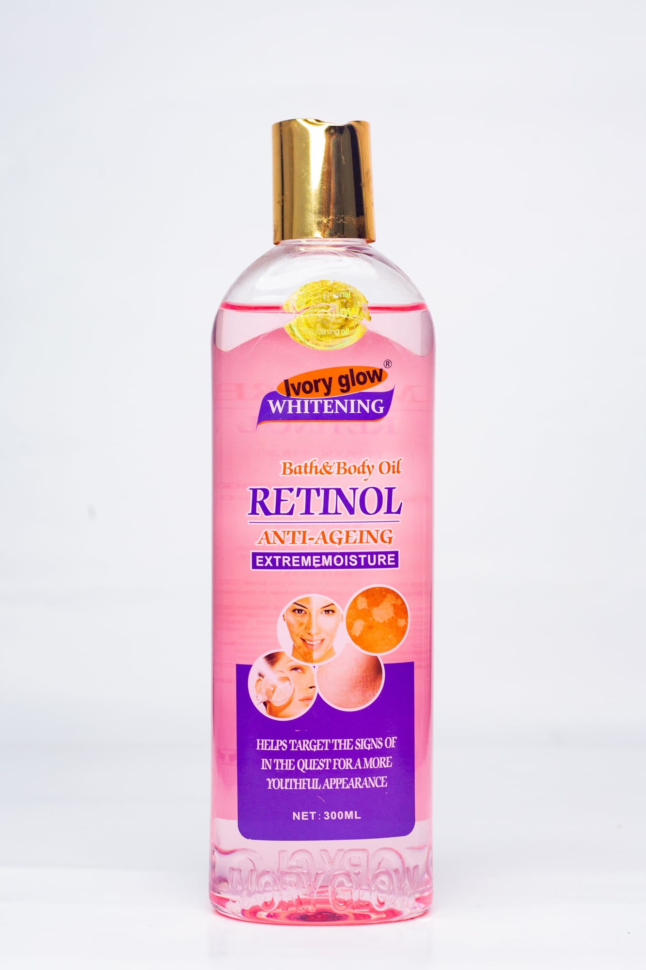 IVORY GLOW WHITENING MOIST. BATH & BODY OIL 300ml x1