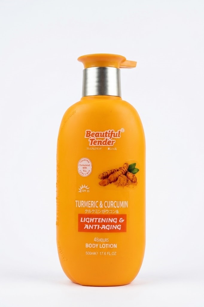 Beautiful Tender Turmeric & Curcumin Lightening & Anti-Aging Body Lotion 500ml