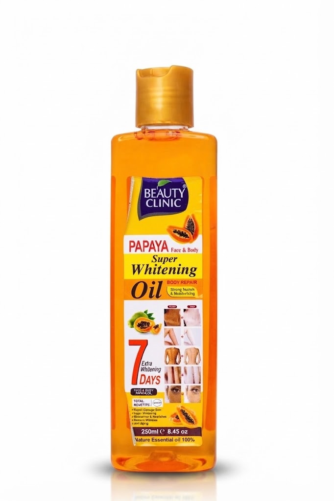 Beauty Clinic Papaya Face & Body Super Whitening Oil (7 Days Extra Whitening) 250 ml