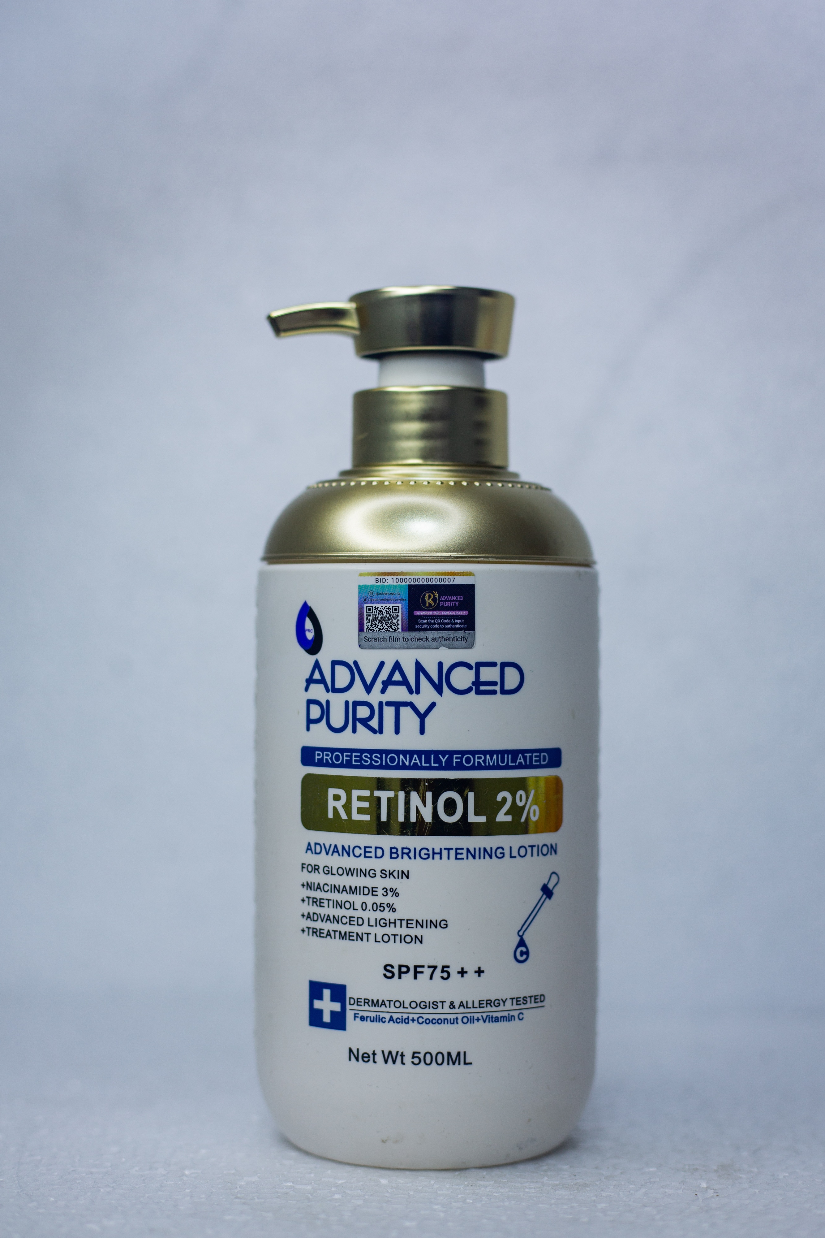 Bid 100000000000007 Odrancepunty, Advanced Purity Lotion 500ML