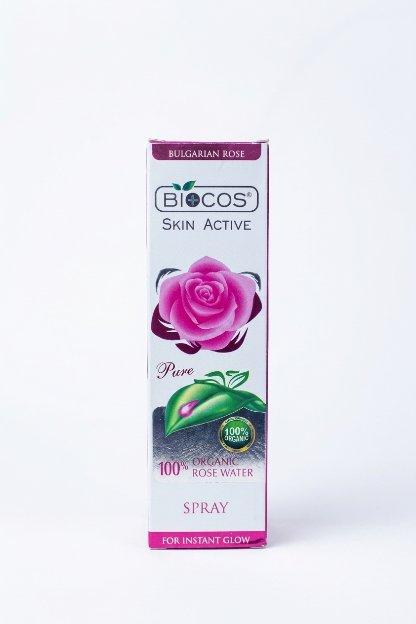 Biocos Skin Active Pure 100% Organic Rose Water Spray