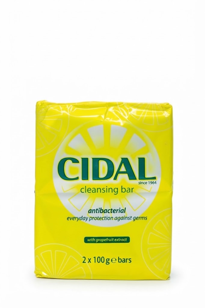 Cidal Cleansing Bar (Antibacterial, with grapefruit extract)  2 x 100g