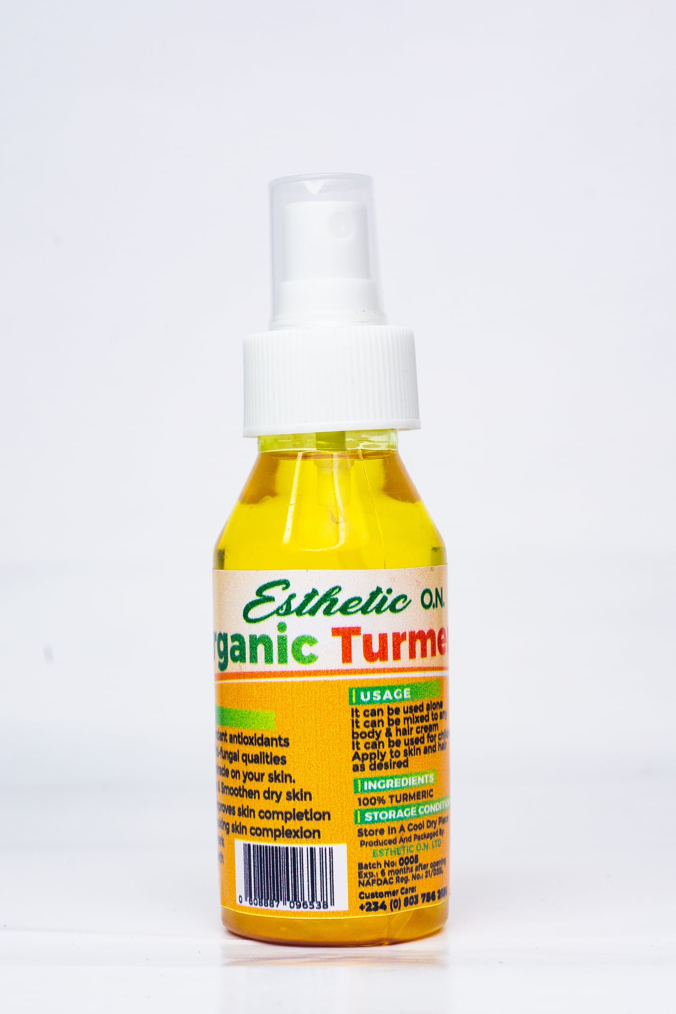 ESTHETIC ORGANIC TUMERIC OIL M/S 100ML X1