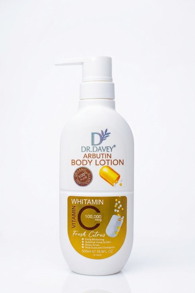 DR. DAVEY Arbutin Body Lotion (Whitamin C Fresh Citrus) 500ml