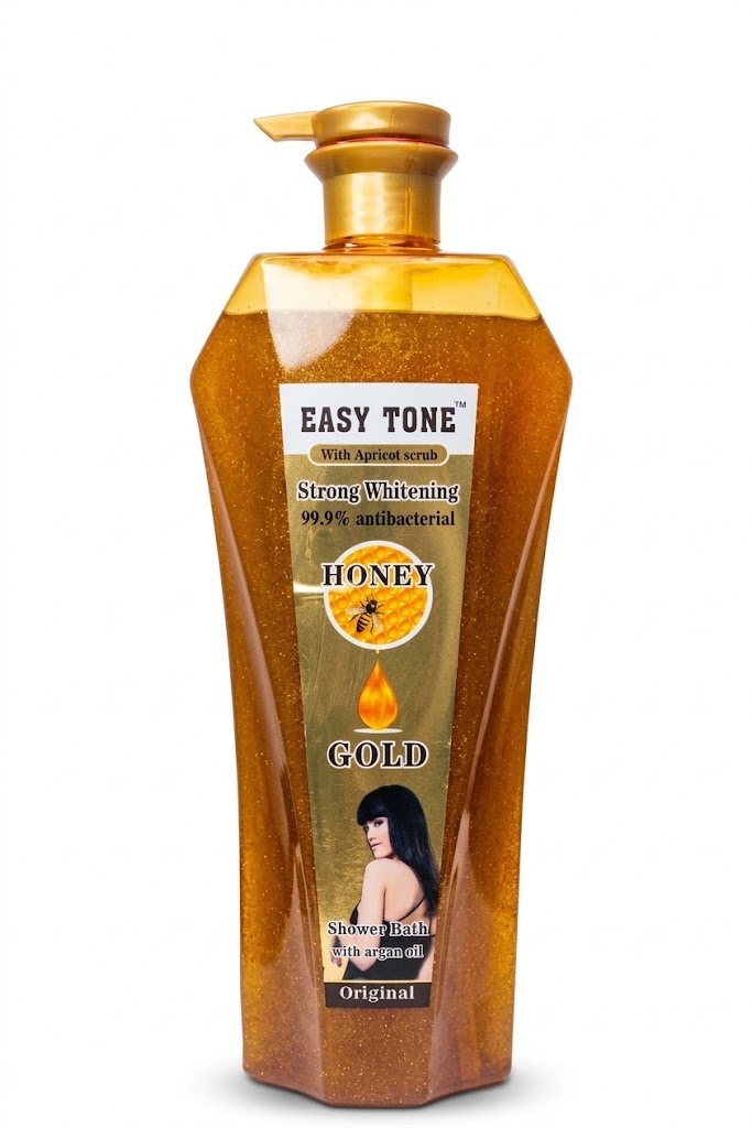 Easy Tone Whitening Honey Gold Shower Bath with Argan Oil (With Apricot Scrub)1000ml