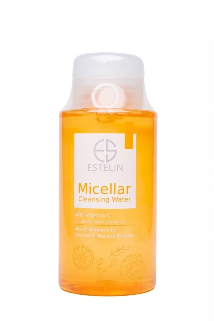 Estelin Micellar Cleansing Water with Vitamin C (All-in-1 Brightening Cleanser & Makeup Remover) 300ml