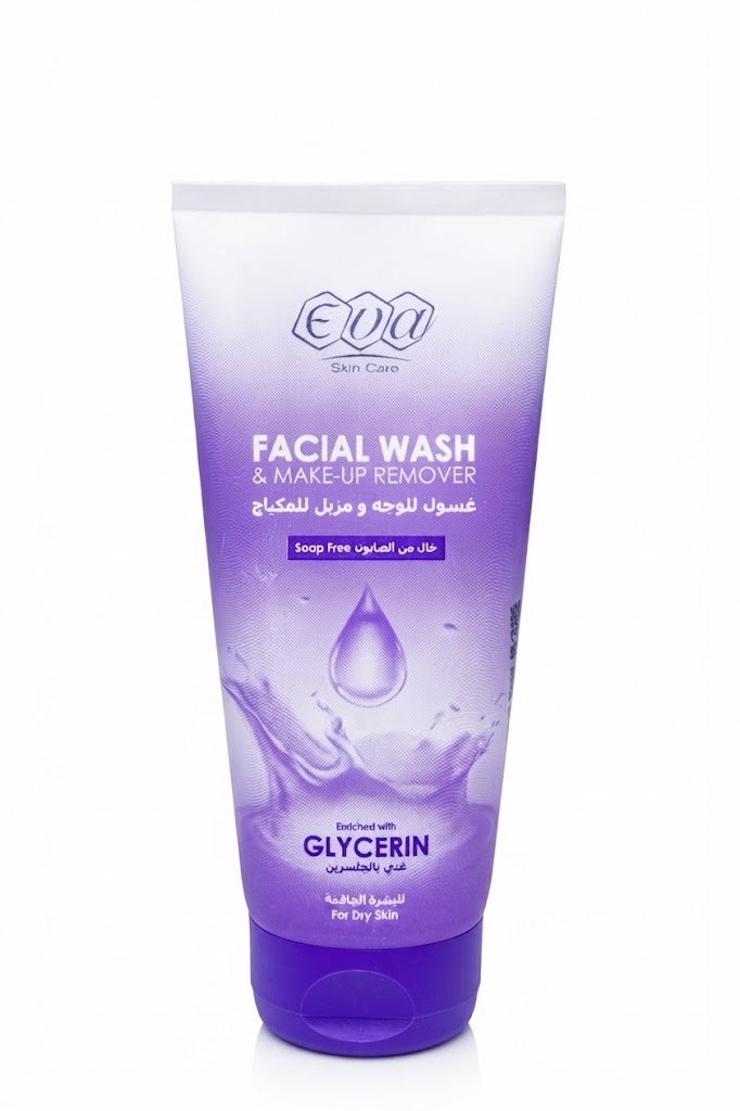 Eva Skin Care Facial Wash & Make-Up Remover (Enriched with Glycerin for Dry Skin) 150ml