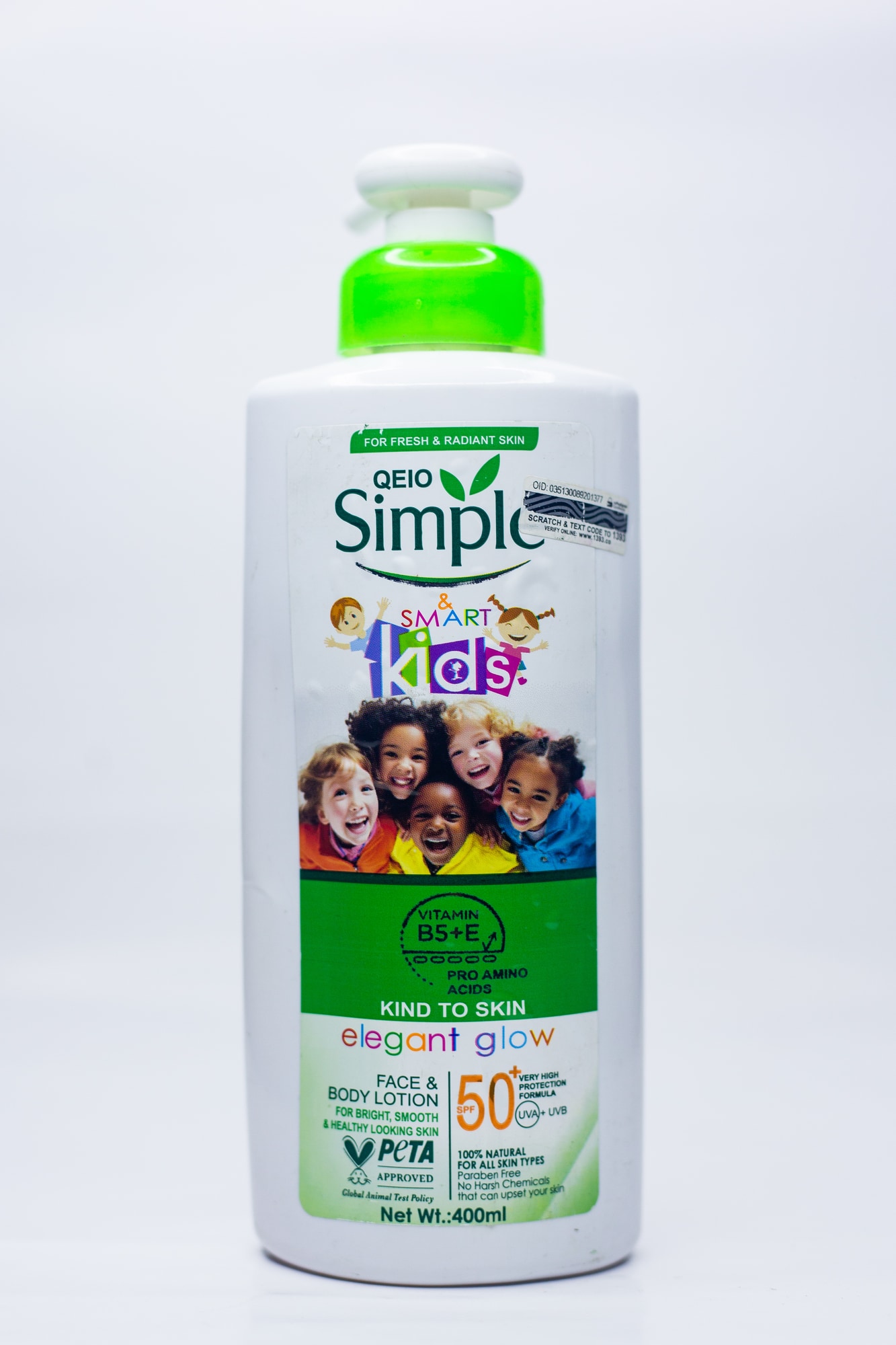 For Fresh & Radiant Skin Qeio Oid Simple Body Lotion 400ML