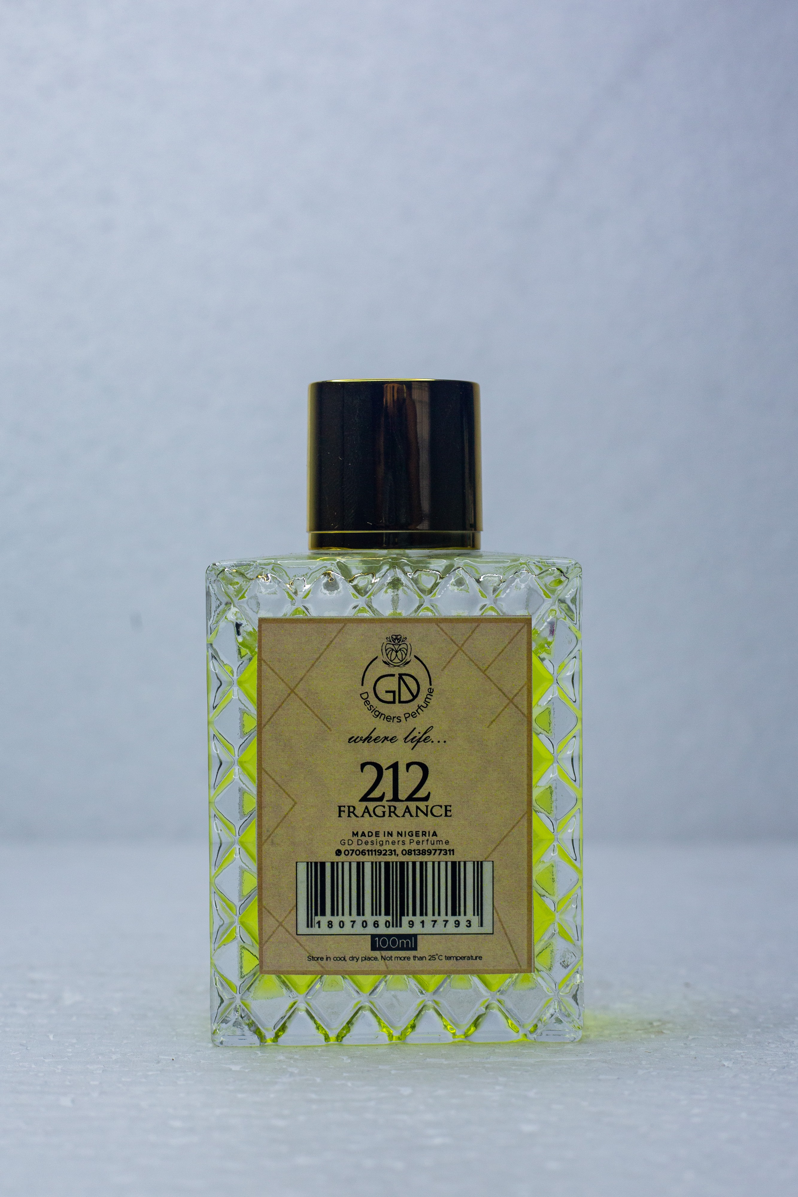 GD Designers Perfume 100ml (212 Fragrance)