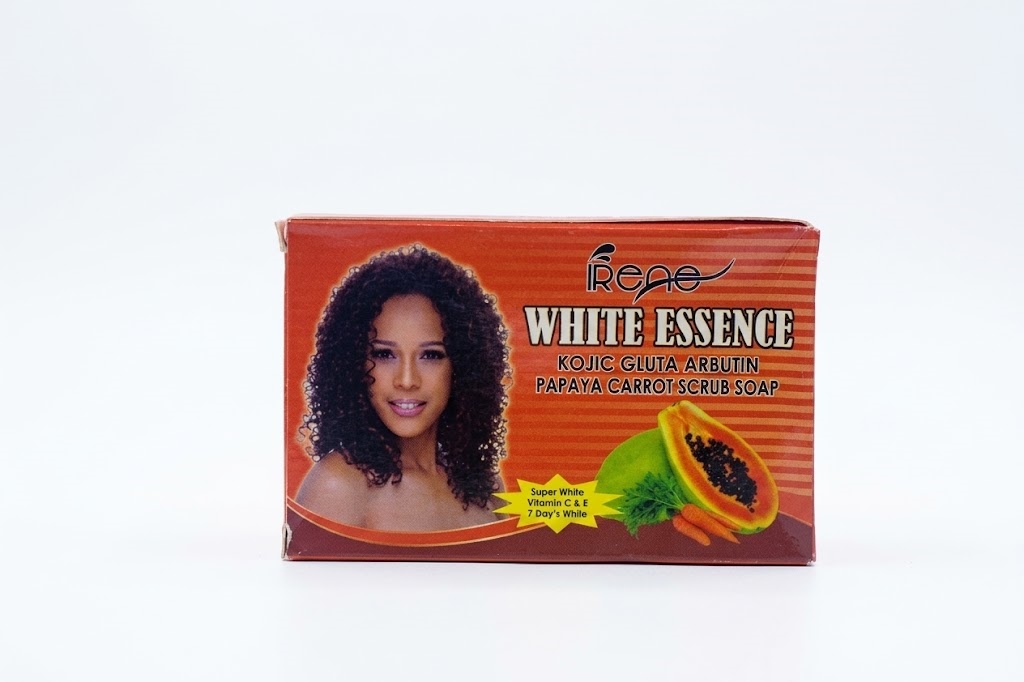 Irene White Essence Kojic Gluta Arbutin Papaya Carrot Scrub Soap 160g