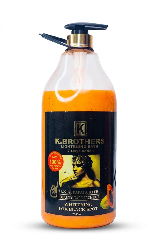 K Brothers Lightening Bath (U.S.A. Papaya Bath – Beauty Care Face Out - Whitening For Black Spot) 2000ml
