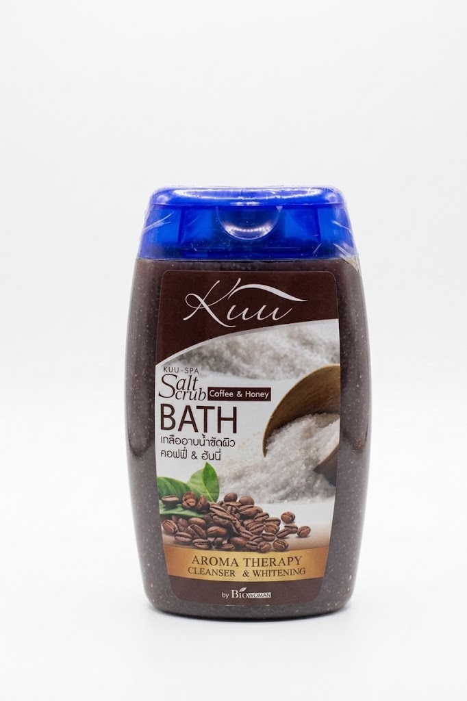 Kuu Spa Salt Scrub Bath (Coffee & Honey Aroma Therapy Cleanser & Whitening) 450ml