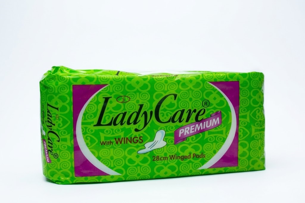 Lady Care Premium Sanitary Pads with Wings  Size / Count: 28 cm (Pack of 8 pads)