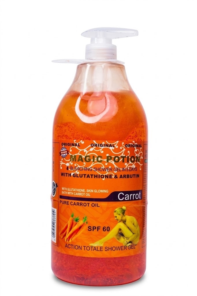 Magic Potion Bleaching Shower Gel (Pure Carrot Oil Formula with Glutathione & Arbutin) 1000ml
