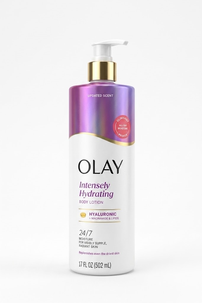 Olay Intensely Hydrating Body Lotion (with Hyaluronic Acid, Niacinamide, and Lipids)  502ml