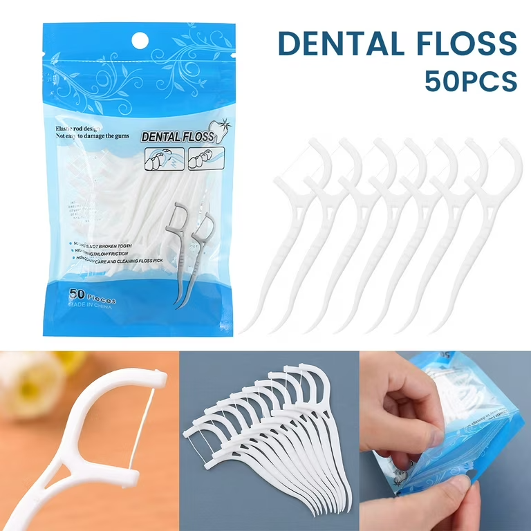 Optic White Dental Floss Tooth Picks (100pcs)