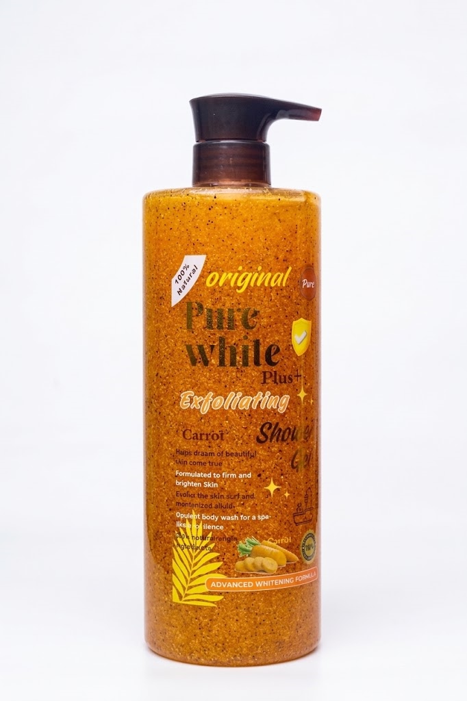 Original Pure White Plus Exfoliating Carrot Shower Gel 1000 ml