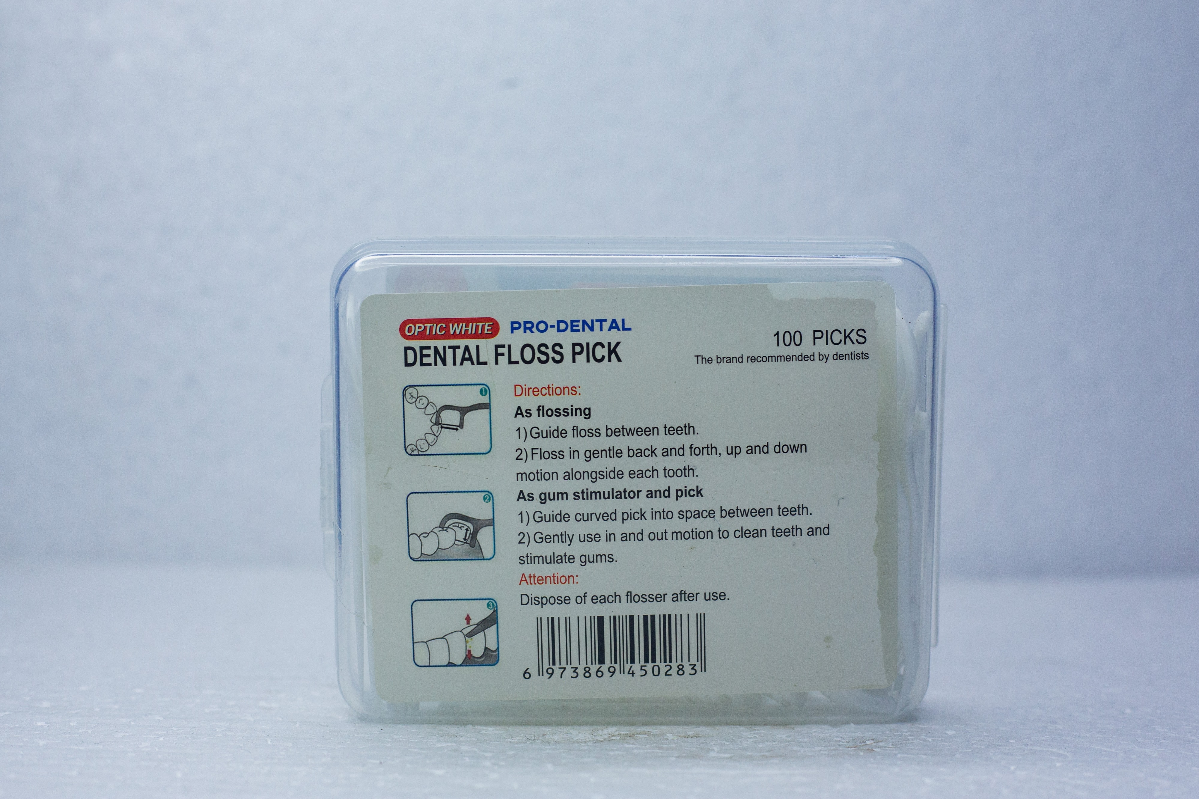 Optic White Dental Floss Tooth Picks (100pcs )