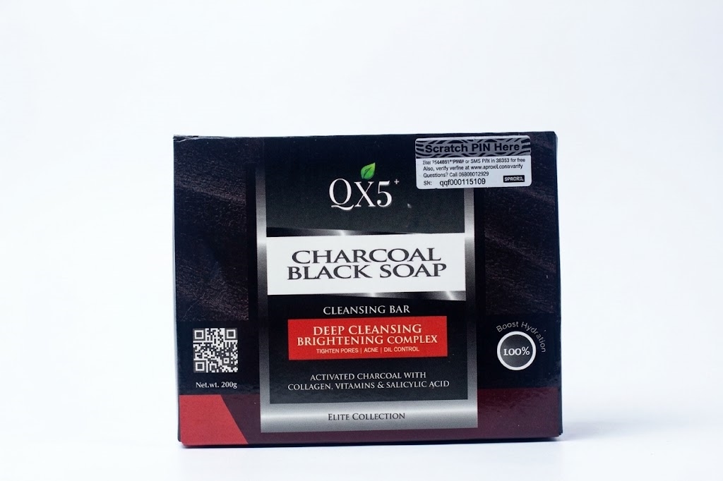 QX5 Charcoal Black Soap (Deep Cleansing Brightening Complex – Elite Collection) 200g