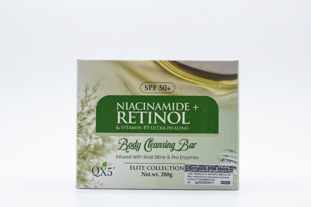 QX5⁺ Elite Collection Niacinamide + Retinol Body Cleansing Bar (SPF 50+) 200g