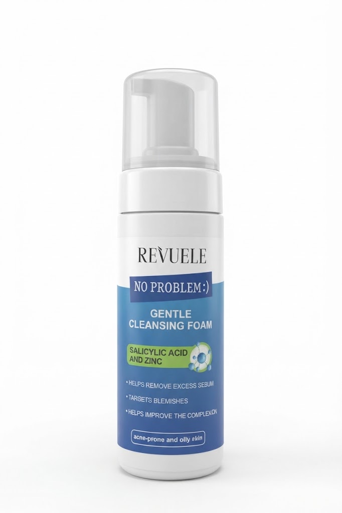 REVUELE NO PROBLEM GENTLE/SALICID 3IN1 CLEANSING FOAM 150L X1