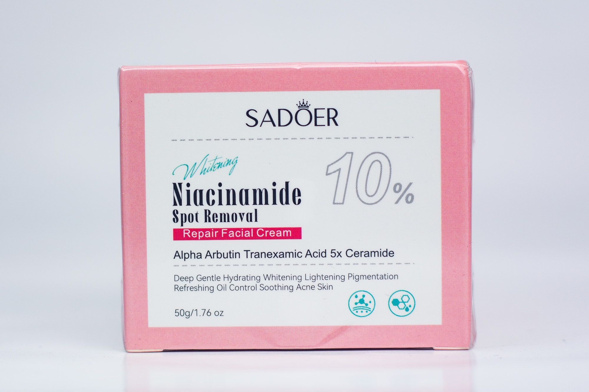 SADOER WHITENING NIACINAMIDE 10% SPOT REMOVAL REPAIR FACIAL CREAM 50G X1