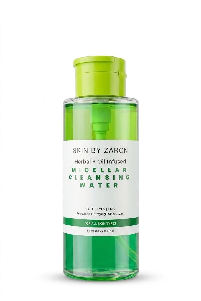 SKIN BY ZARON Herbal + Oil Infused Micellar Cleansing Water 400ml