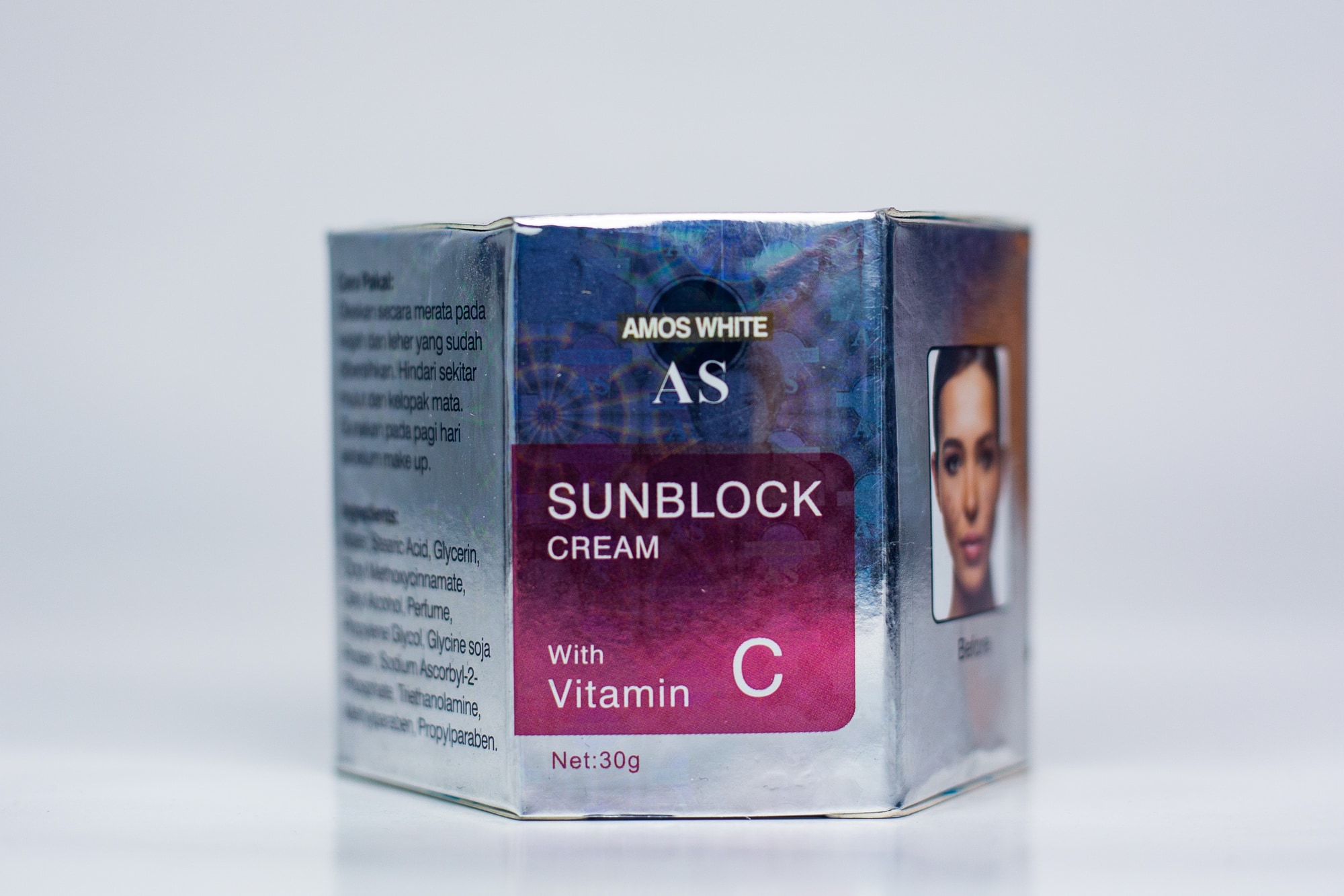 AMOS WHITE SUNBLOCK CREAM VIT.C 30G X1