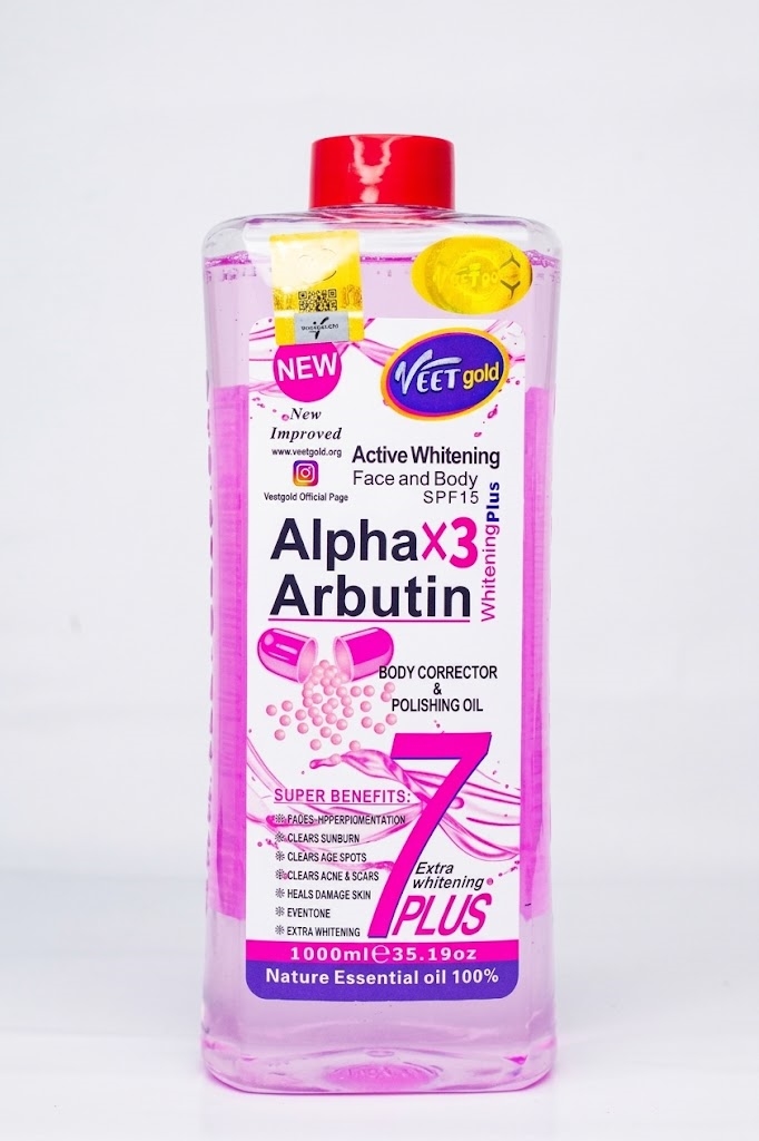 Veet Gold Active Whitening Alpha X3 Arbutin Body Corrector & Polishing Oil (SPF15 Extra Whitening Plus)1000ml main view
