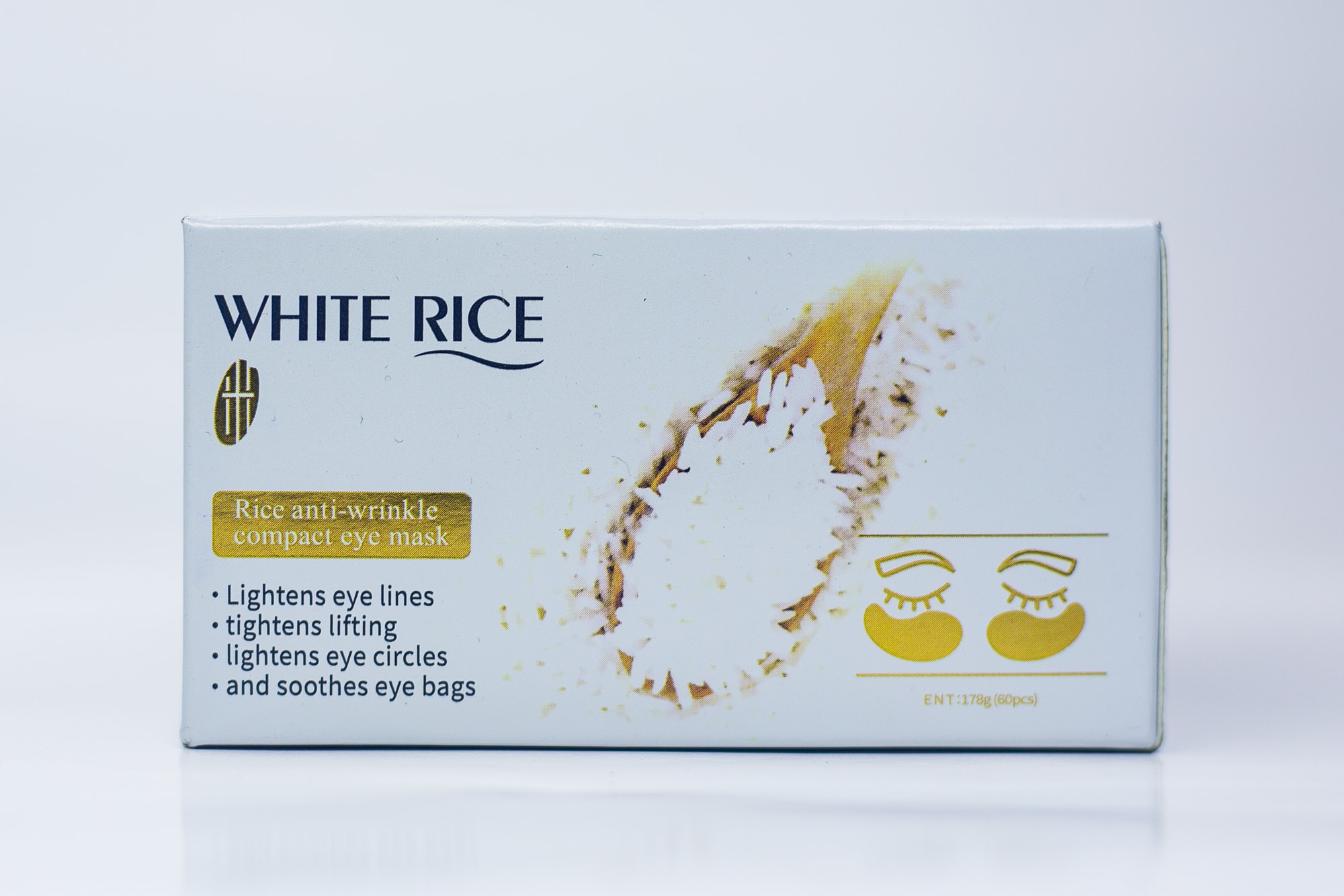 White Rice Lightens Eye Lines Tightens Lifting main view