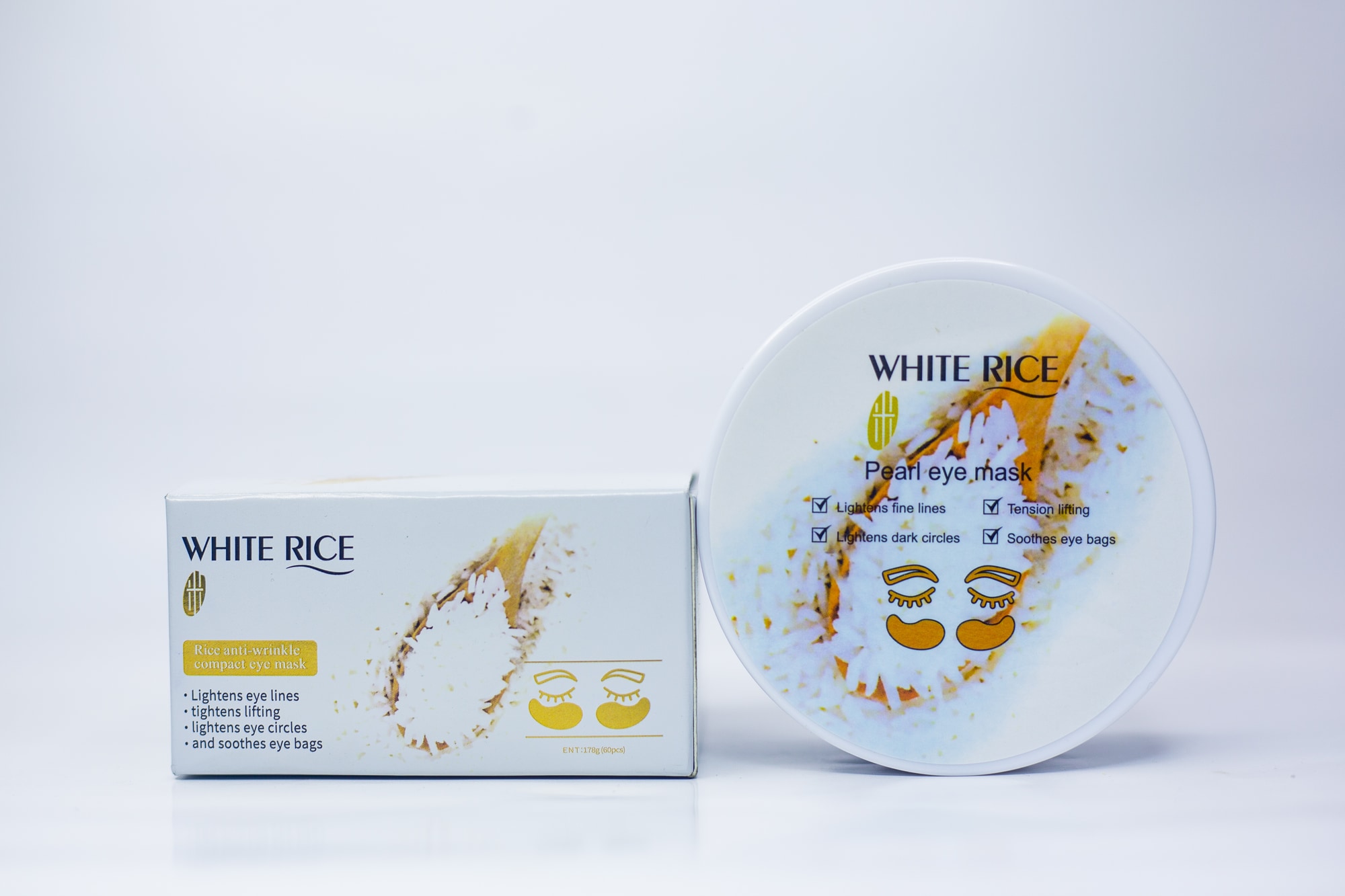 White Rice Lightens Eye Lines Tightens Lifting main view